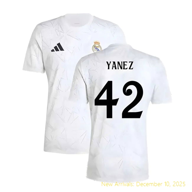 2024-2025 RM Real Madrid Pre-Match Official Shirt (White) (Yanez 42)