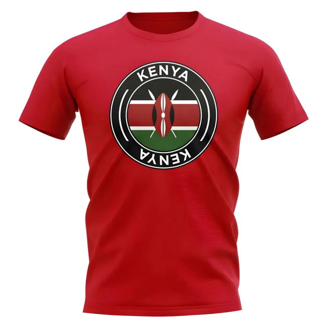 Match-Ready Kenya Football Badge T-Shirt (Red) Top-Tier