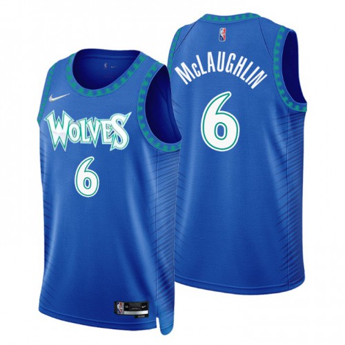 Minnesota Minnesota Timberwolves #6 Jordan McLaughlin Mens Nike Royal 2021/22 Swingman NBA Jersey ¨C City Edition Mens