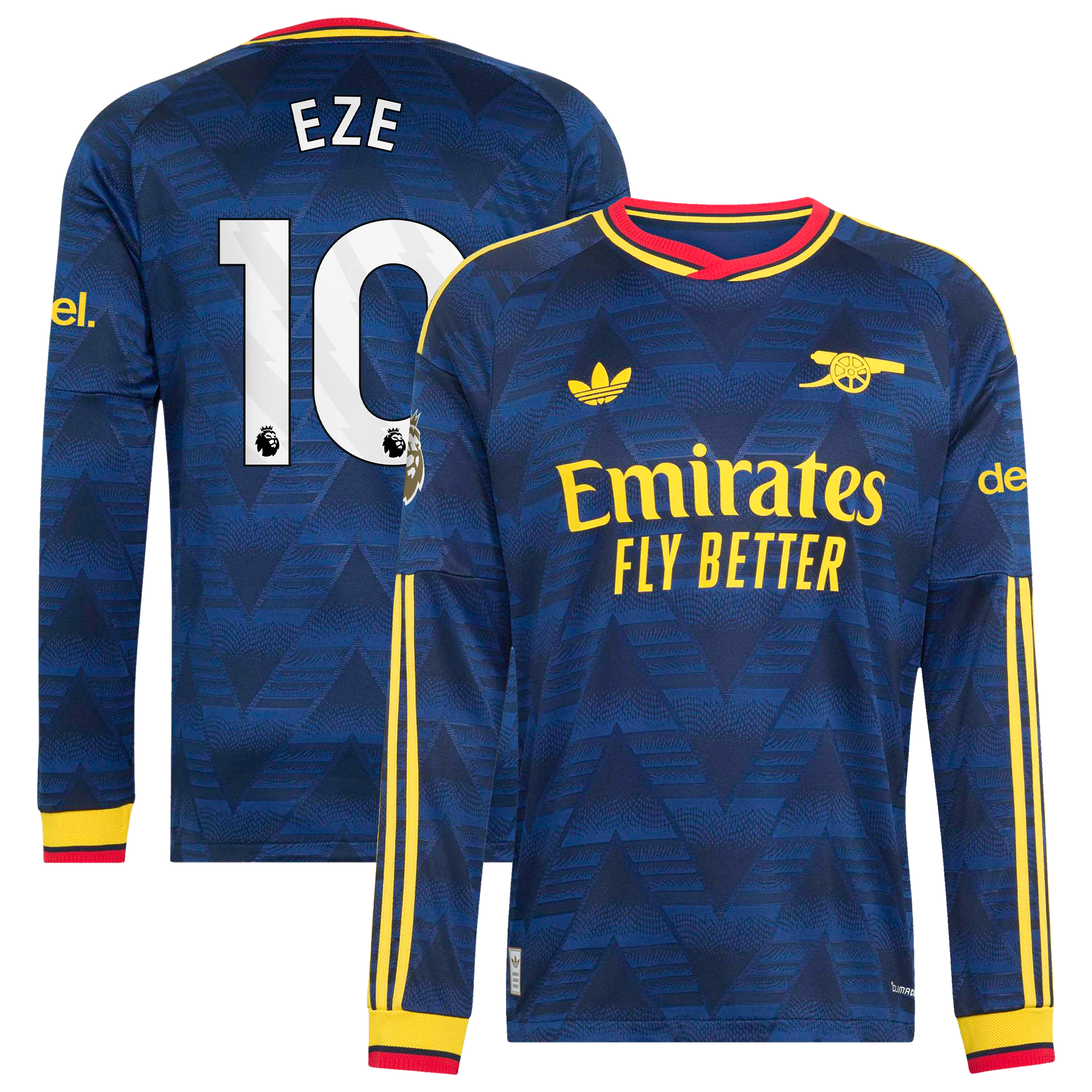 [JED] Youth Eberechi Eze Arsenal 2026/27 Away On-Field Authentic Long Sleeve Jersey - Navy