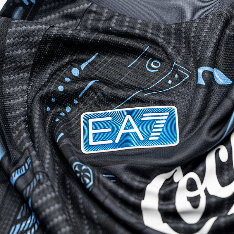 SSC Napoli Ebony Training Soccer Jersey 2025/26 Authentic Kit