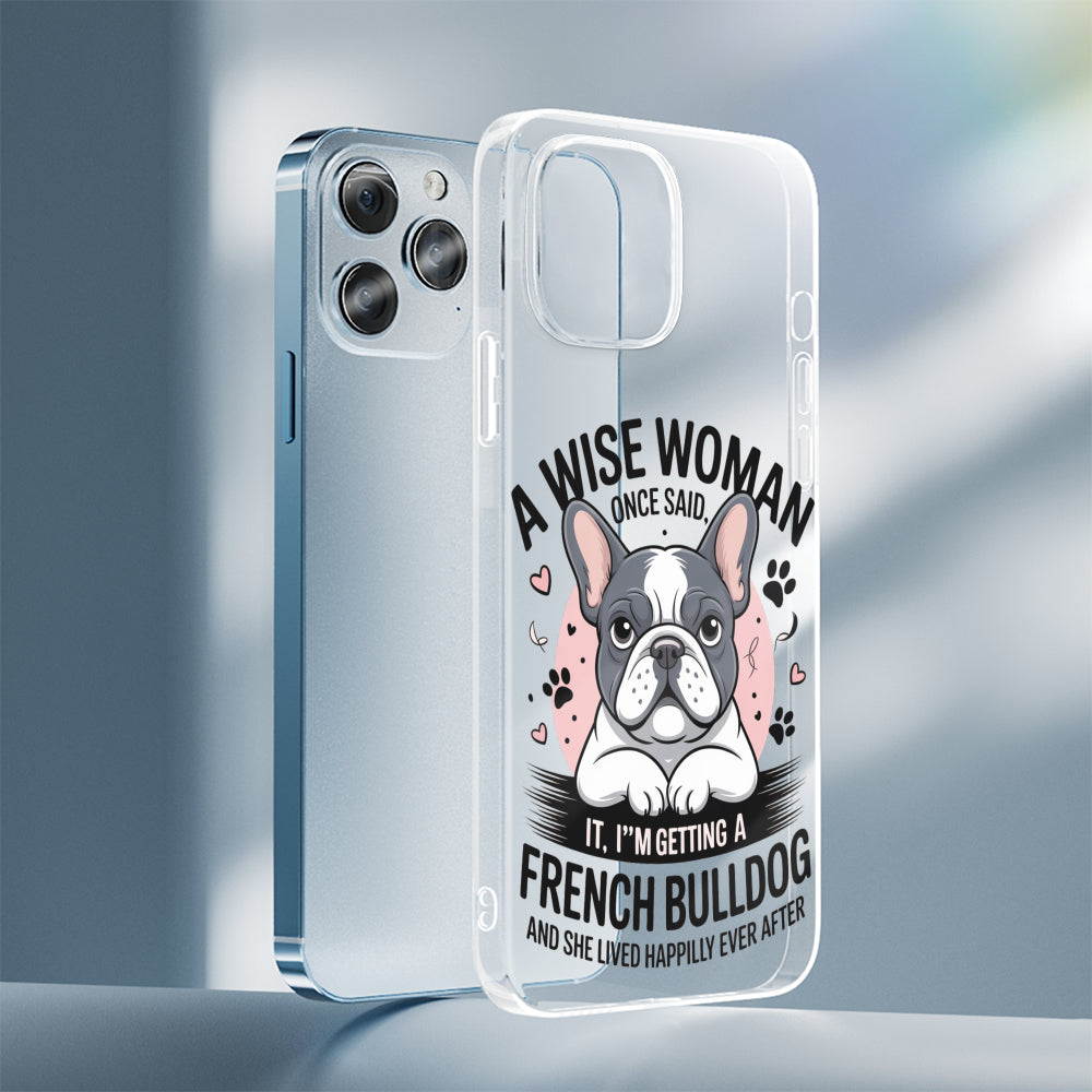 French Bulldog Mia Clear Silicone Phone Case For Iphone, Samsung &