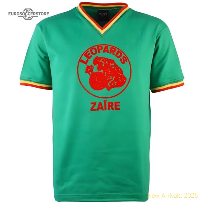Zaire V-neck 1974 World Cup Retro Football Shirt - World Cup Edition