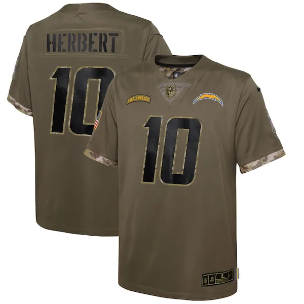 None Justin Herbert Limited Jersey - Olive | NFL Player Jersey