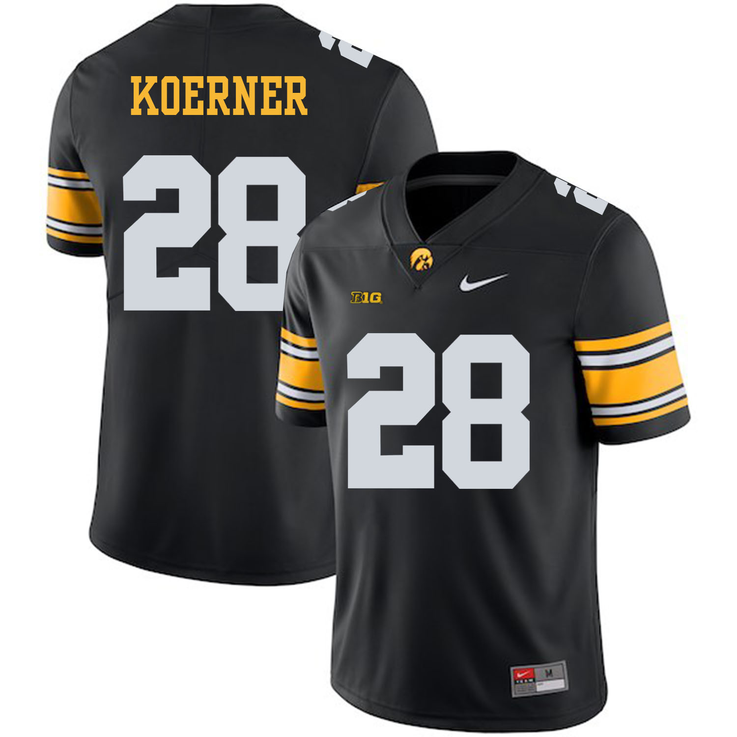 game day Men's None Jack Koerner #28 Black 2024 Football Jersey