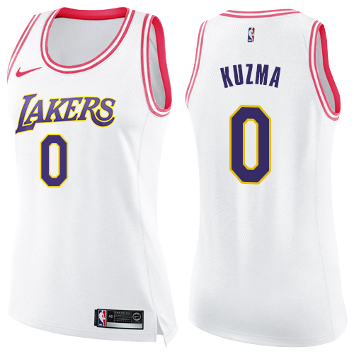 White LAL Angeles Lakers #0 Nike Authentic Jersey Game Day Wear