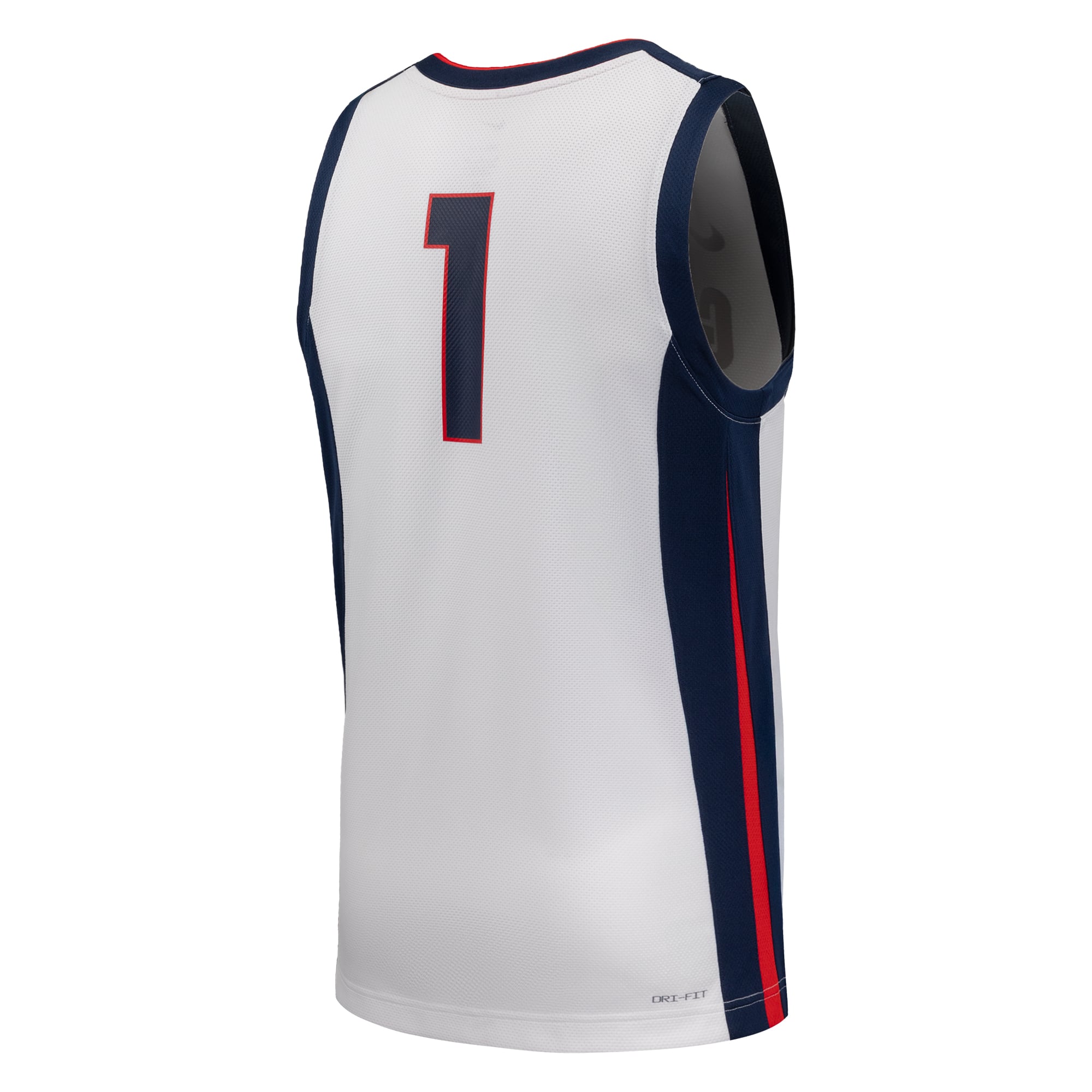 #1 Gonzaga Bulldogs Nike Replica Basketball Jersey - White