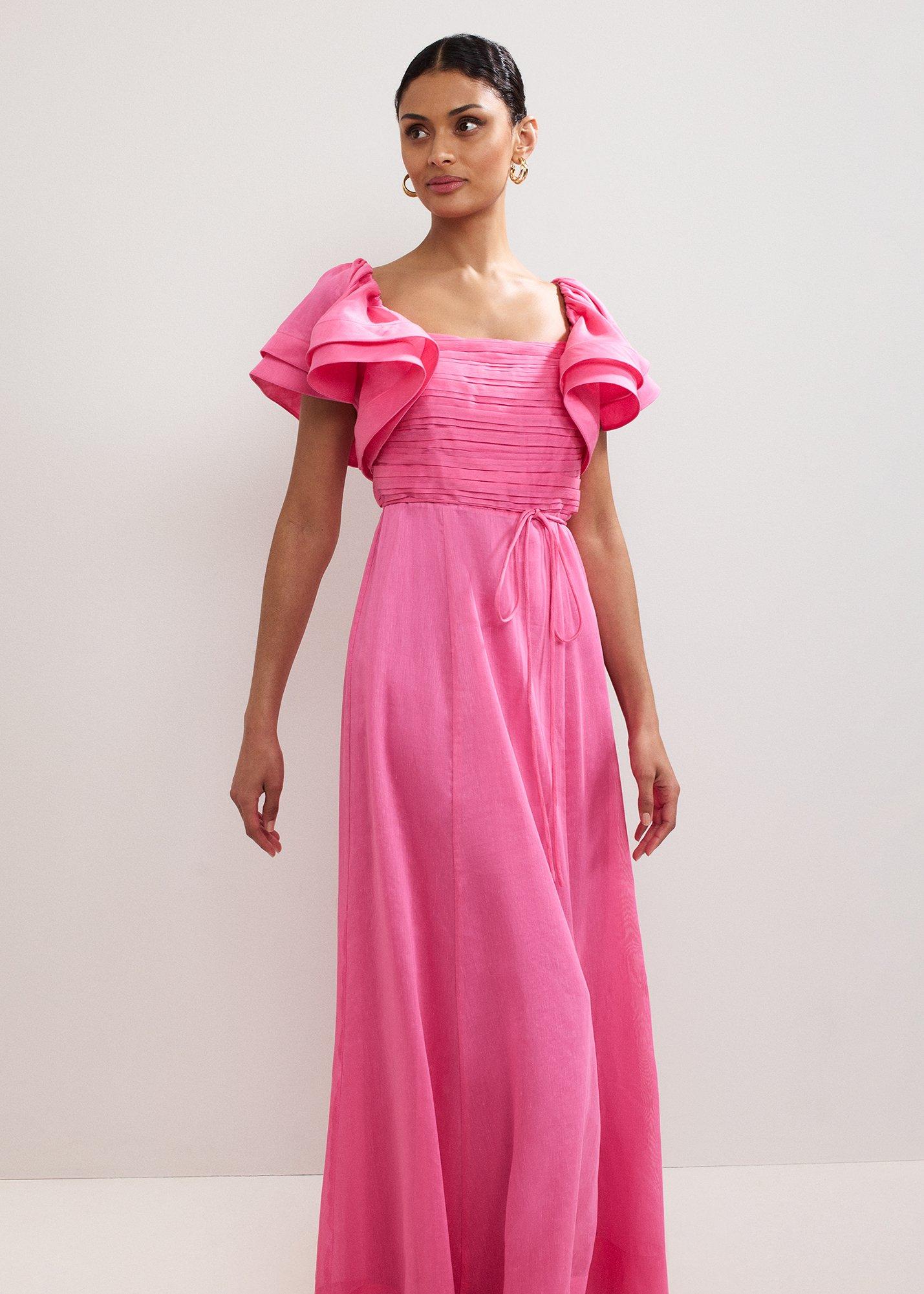 Rhianna Puff Sleeve Midi Dress