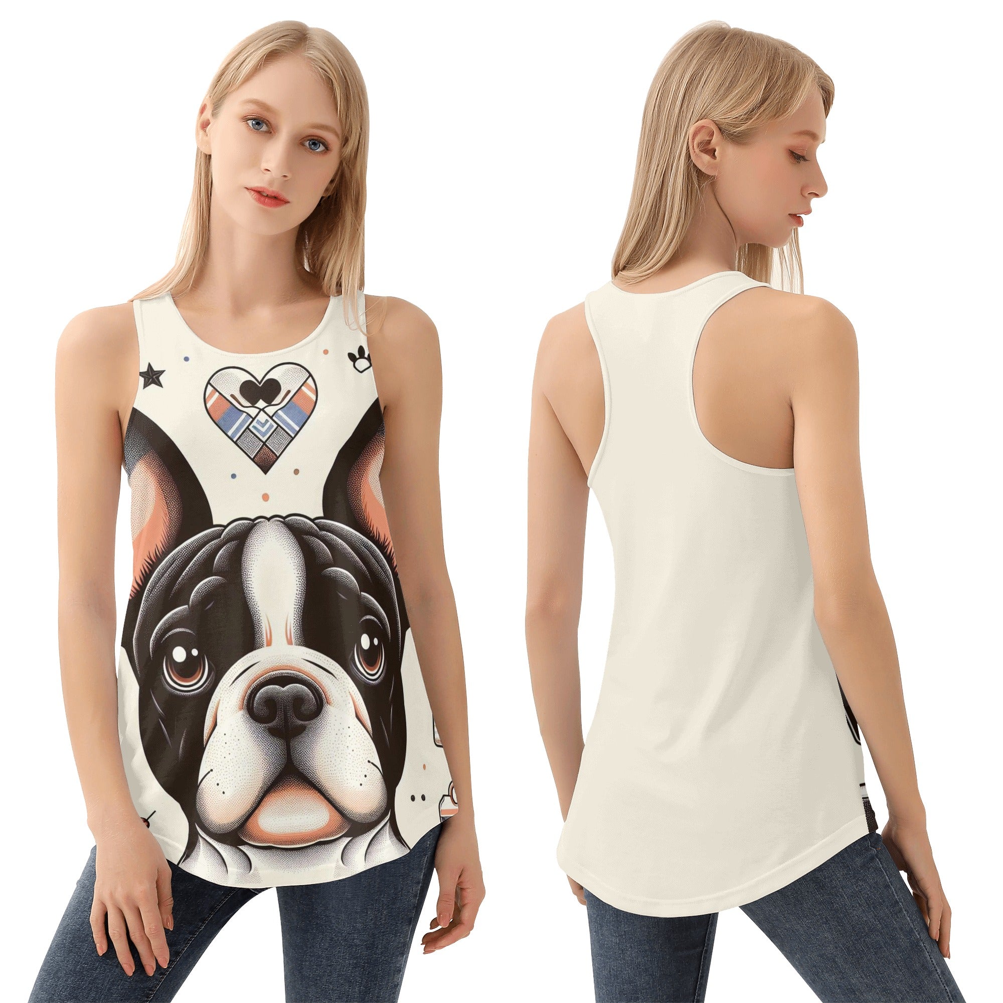 French Bulldog Lover Gracie Women Tank Tops Comfy Casual Apparel