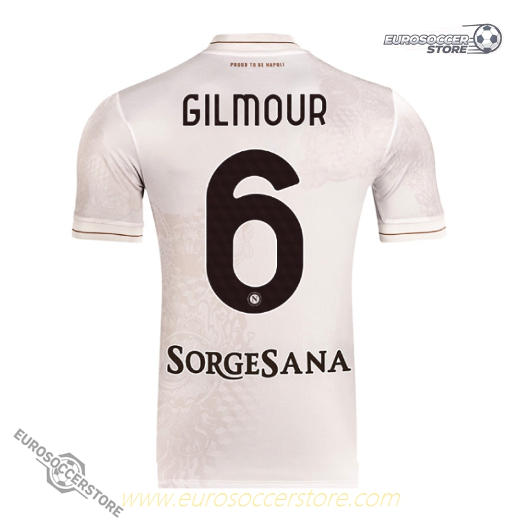 Napoli's 25-26 Season Away Jersey Featuring GILMOUR with Number 6