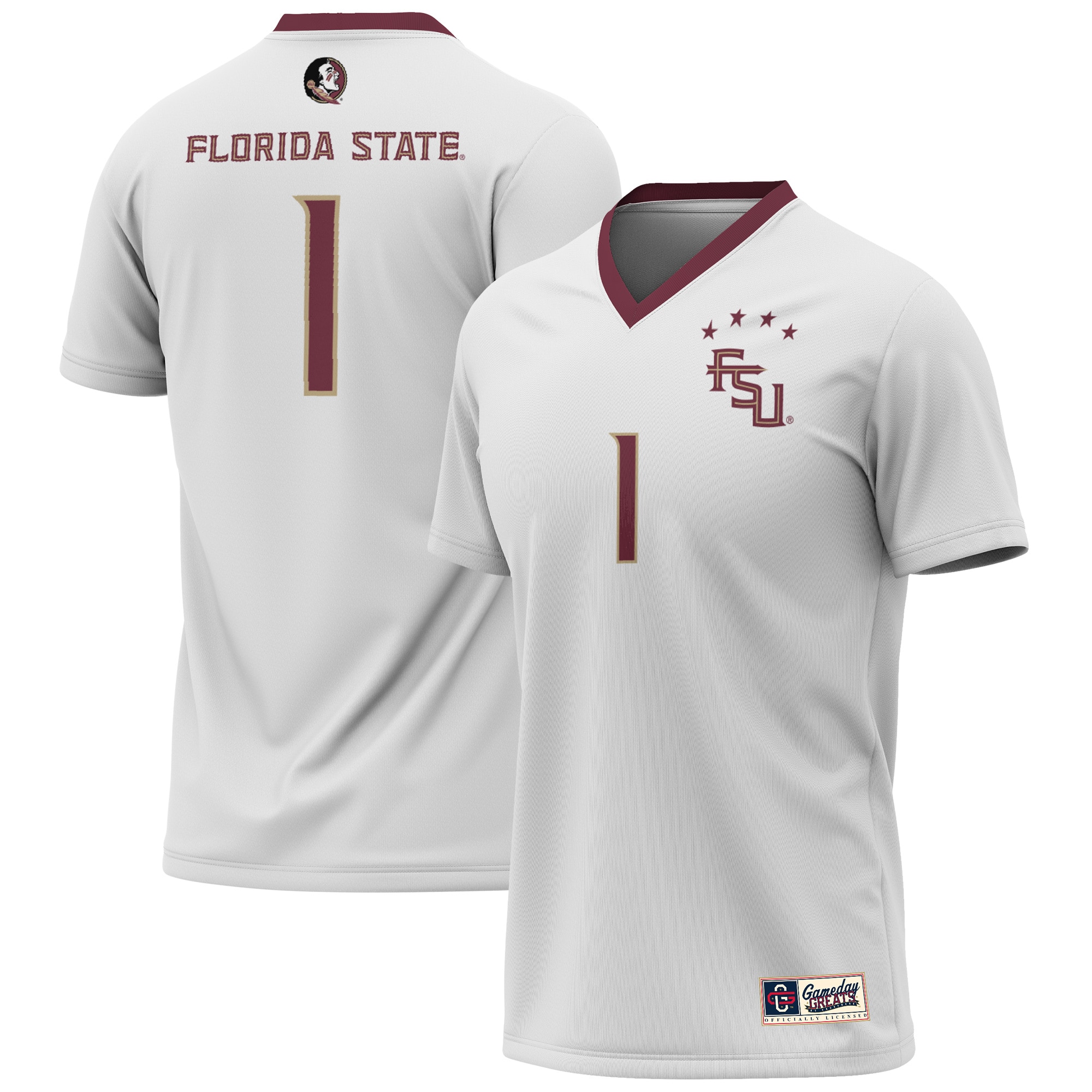 [NJP] Florida State Seminoles GameDay Greats Youth 2023 NCAA Women's Soccer National Champions Four-Star Fashion Jersey - White