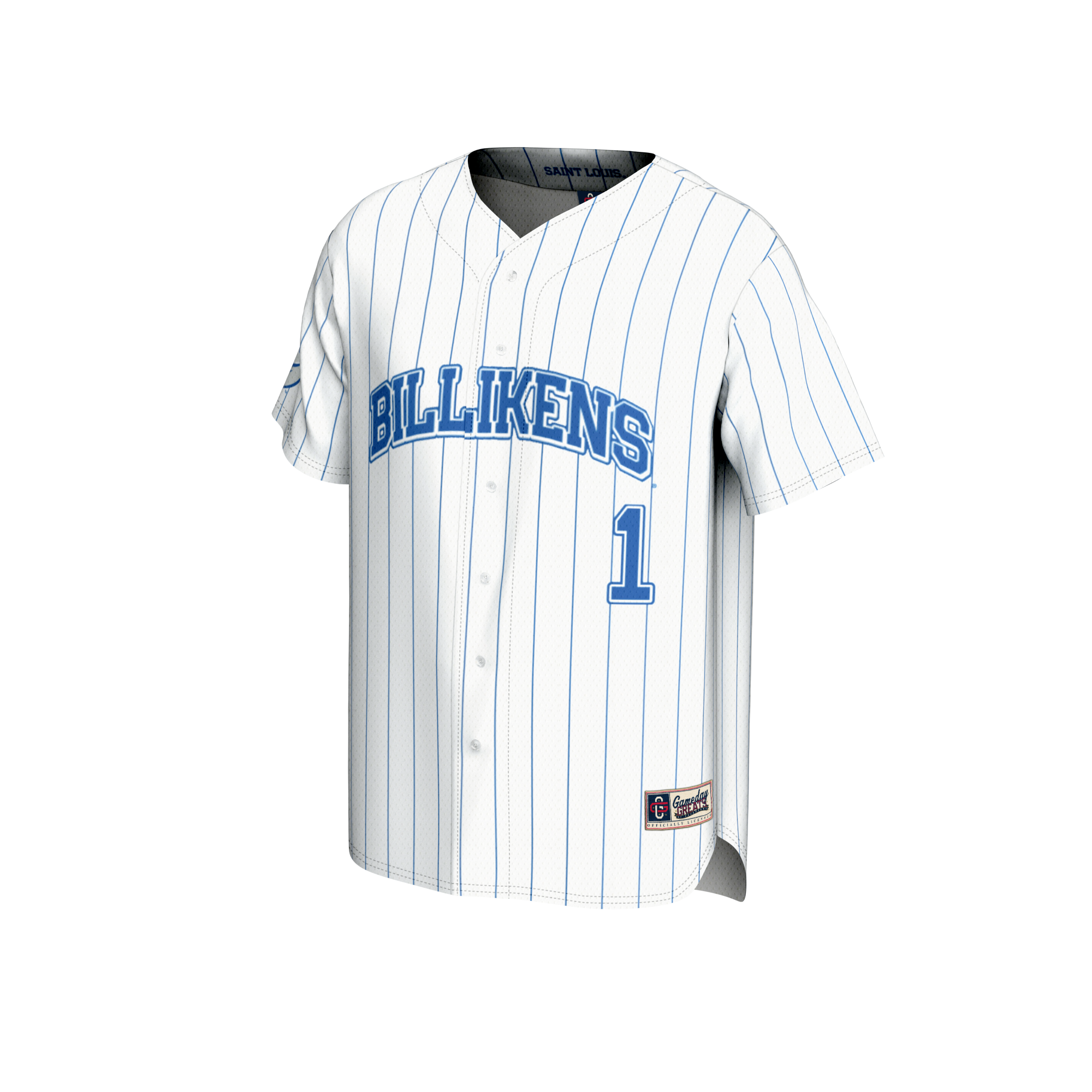 [NJP] Saint Louis Billikens GameDay Greats Youth Lightweight Baseball Fashion Jersey - White