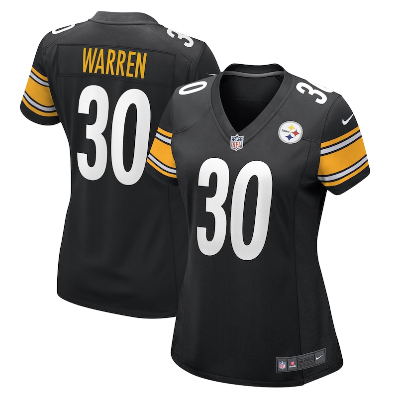 None Jaylen Warren PIT Steelers Sleek Premium Material Jersey