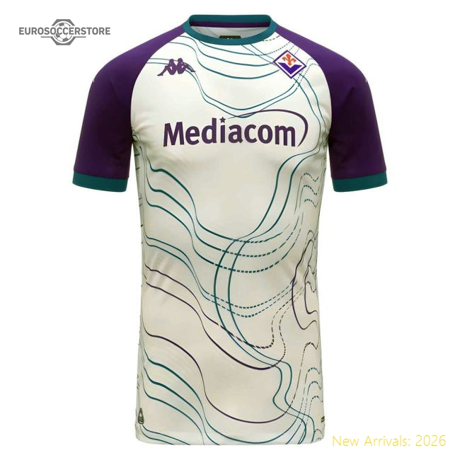 Premium-grade 2025-2026 Fiorentina Fc Pre Match Shirt (white-violet)