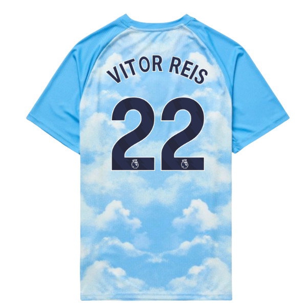 [DDJ] 2026-2027 Man City Warm Up Jersey (Icy Blue) - Kids (Vitor Reis 22)