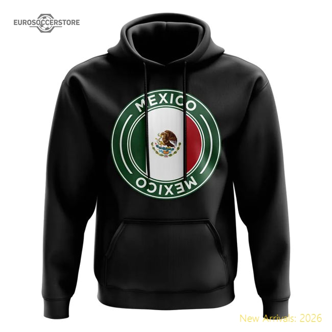 Premium-grade El Tri Football Badge Hoodie (black) - Premium Collection