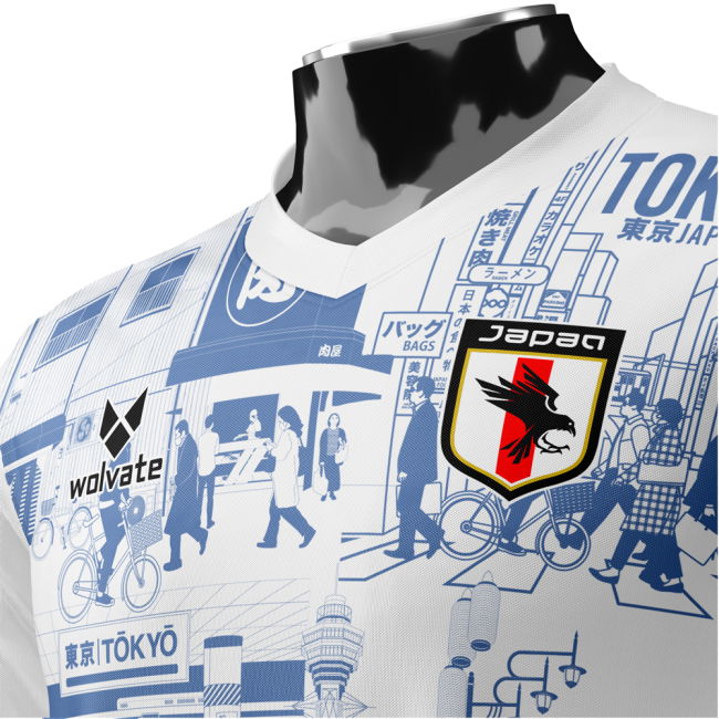 Climate-Control Japan Tokyo Heritage Football Jersey Blue (Wolvate)