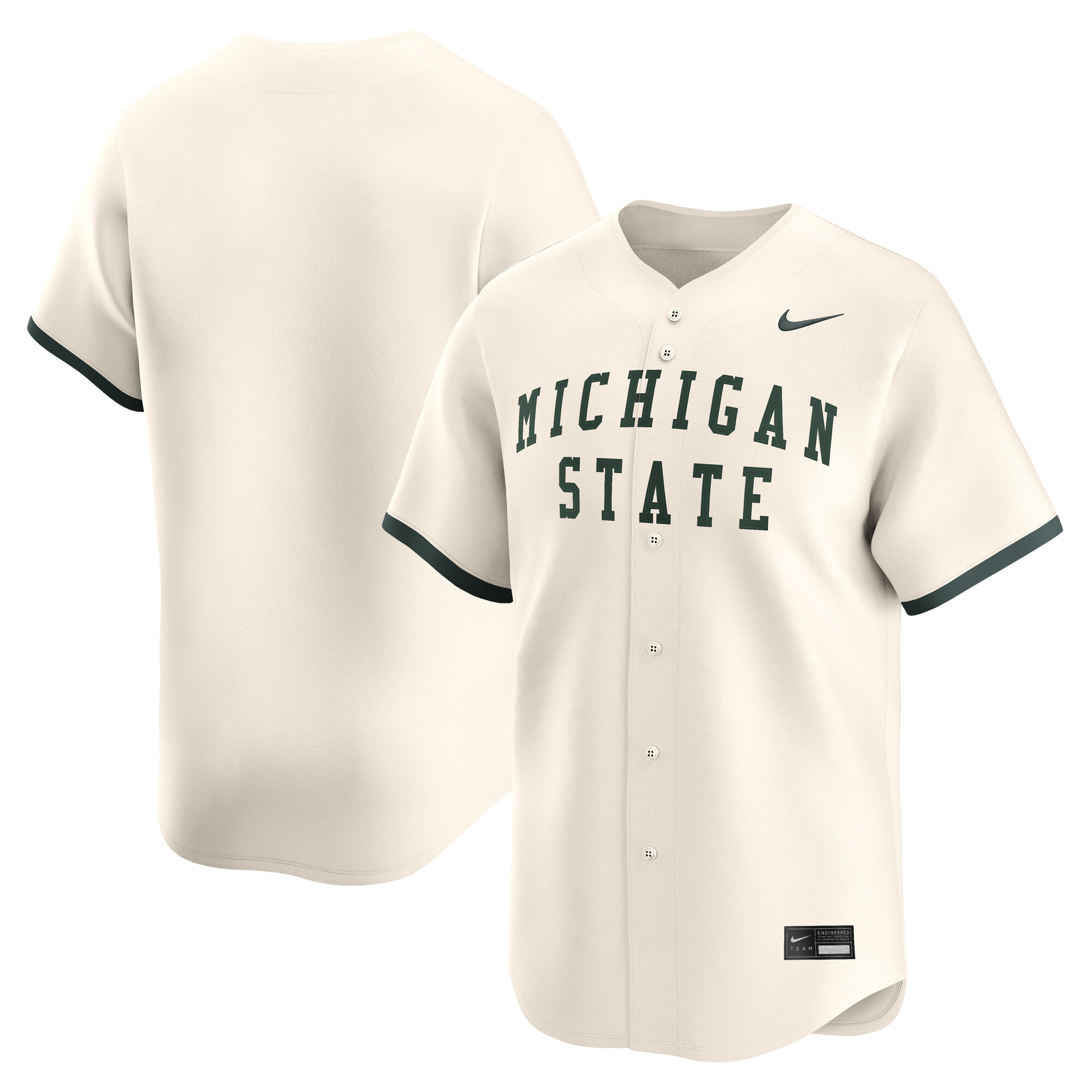 [NJP] Michigan State Spartans Baseball Limited Jersey - Natural