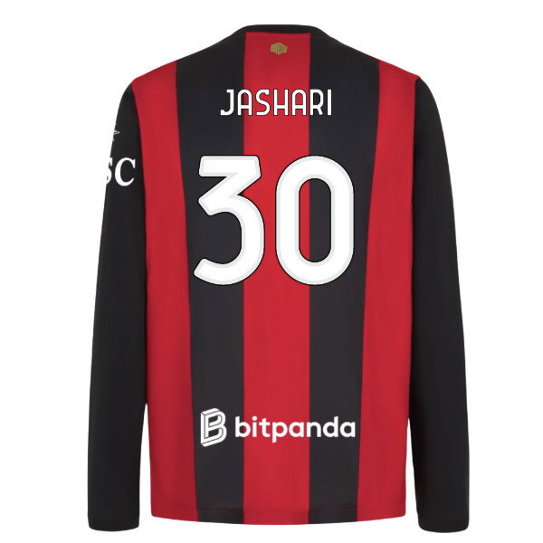[EFKS] 2026-2027 AC Milan Long Sleeve Home Shirt (Jashari 30)