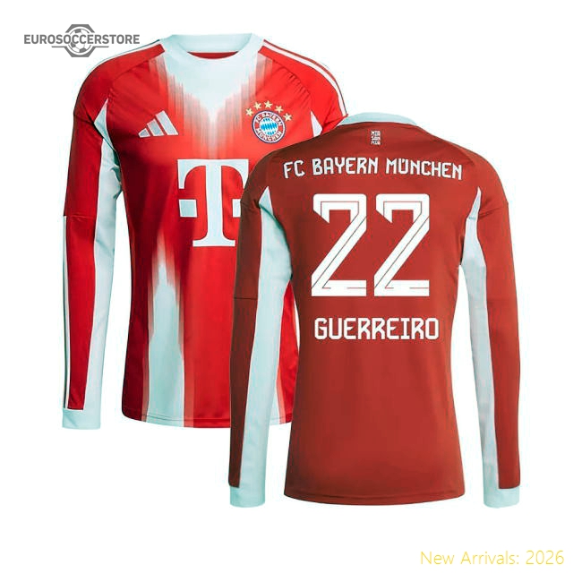 Top-grade 2025-2026 Bayern Munich Long Sleeve Home Jersey (guerreir