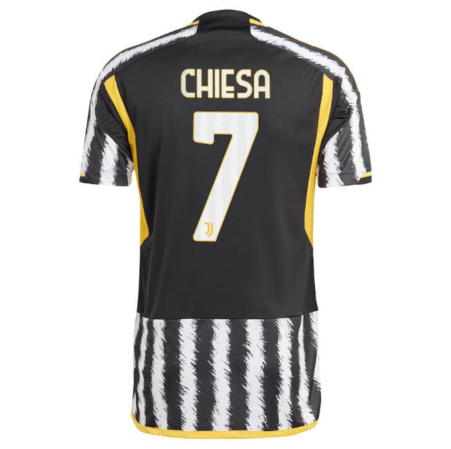 2324 Juventus Home Soccer Jersey Football Shirt - CHIESA 7 - Official