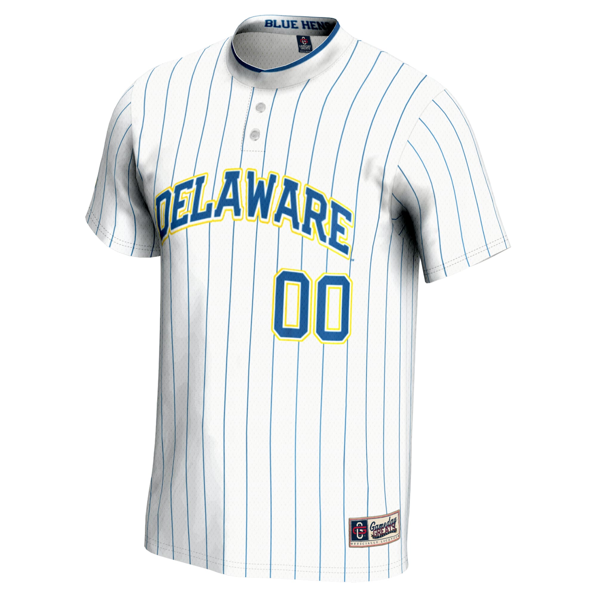 [NJP] Delaware Fightin' Blue Hens GameDay Greats Youth NIL Pick-A-Player Lightweight Softball Jersey - White
