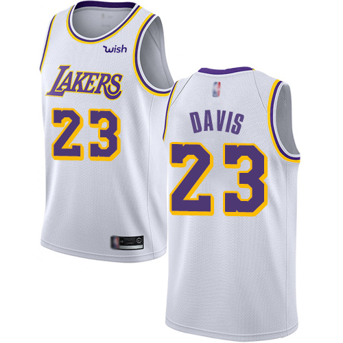 Nike Lakers White Anthony Davis #23 Jersey - Reasonably Priced