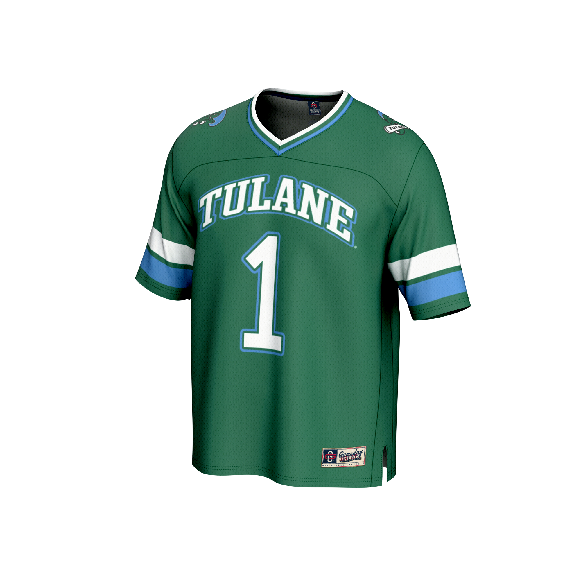 #1 Tulane Green Wave GameDay Greats Youth Collegiate Football Fashion 2026 Season Football Jersey - Green