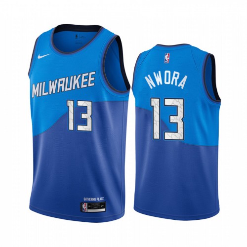 MIL Blue Nike M. Bucks #13 NBA Jersey Basketball Jersey Game Day Wear