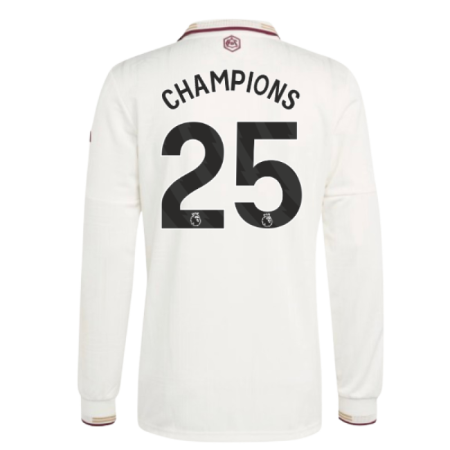 Arsenal Football Club Official 2025-2026 Home Shirt (Champions 25) ...