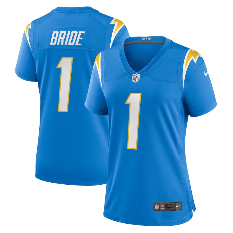 None Number 1 Bride LA Chargers Championship Professional Jersey