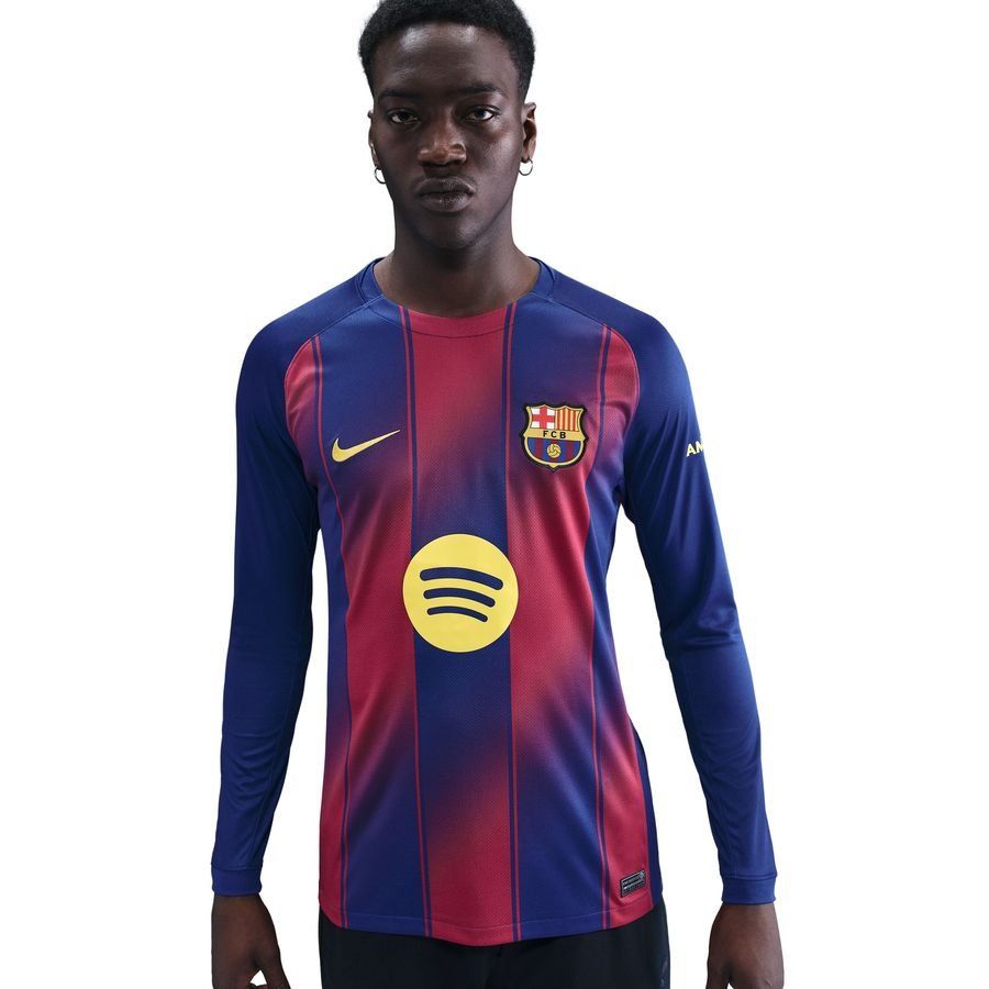 Barcelona Home Shirt 2025/26 Long Sleeves In Multiple Adult Sizes