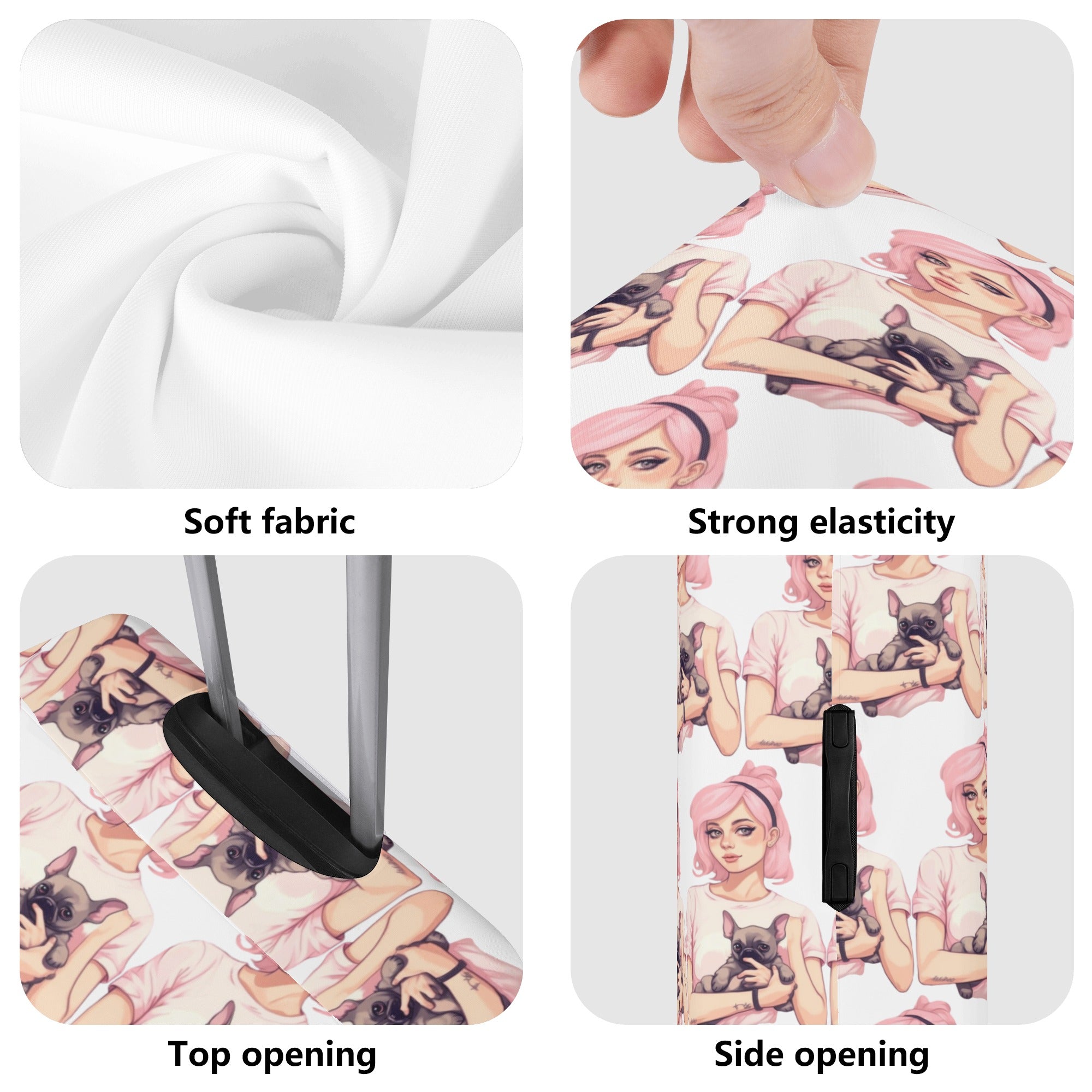 Pet-Lover Stylish Charlie - Luggage Cover for Dog Owners Premium