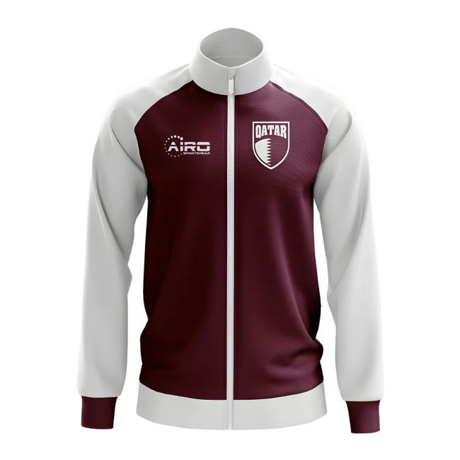 Pro-Grade Qatar Concept Football Track Jacket (Burgundy)