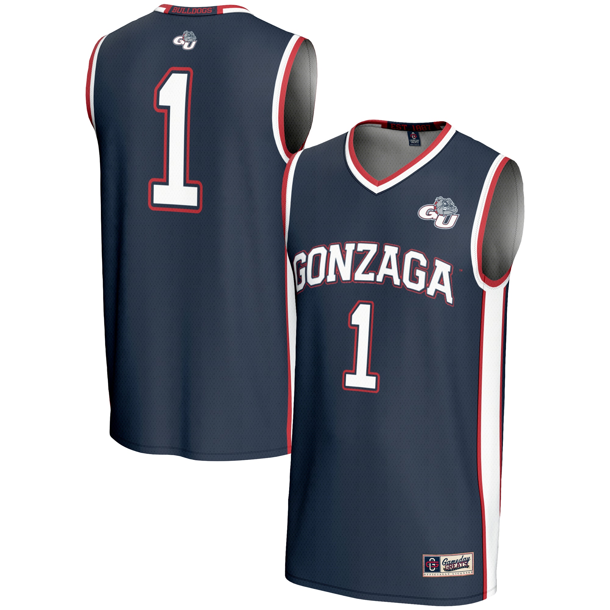[NJP] Gonzaga Bulldogs GameDay Greats Lightweight Basketball Jersey - Navy