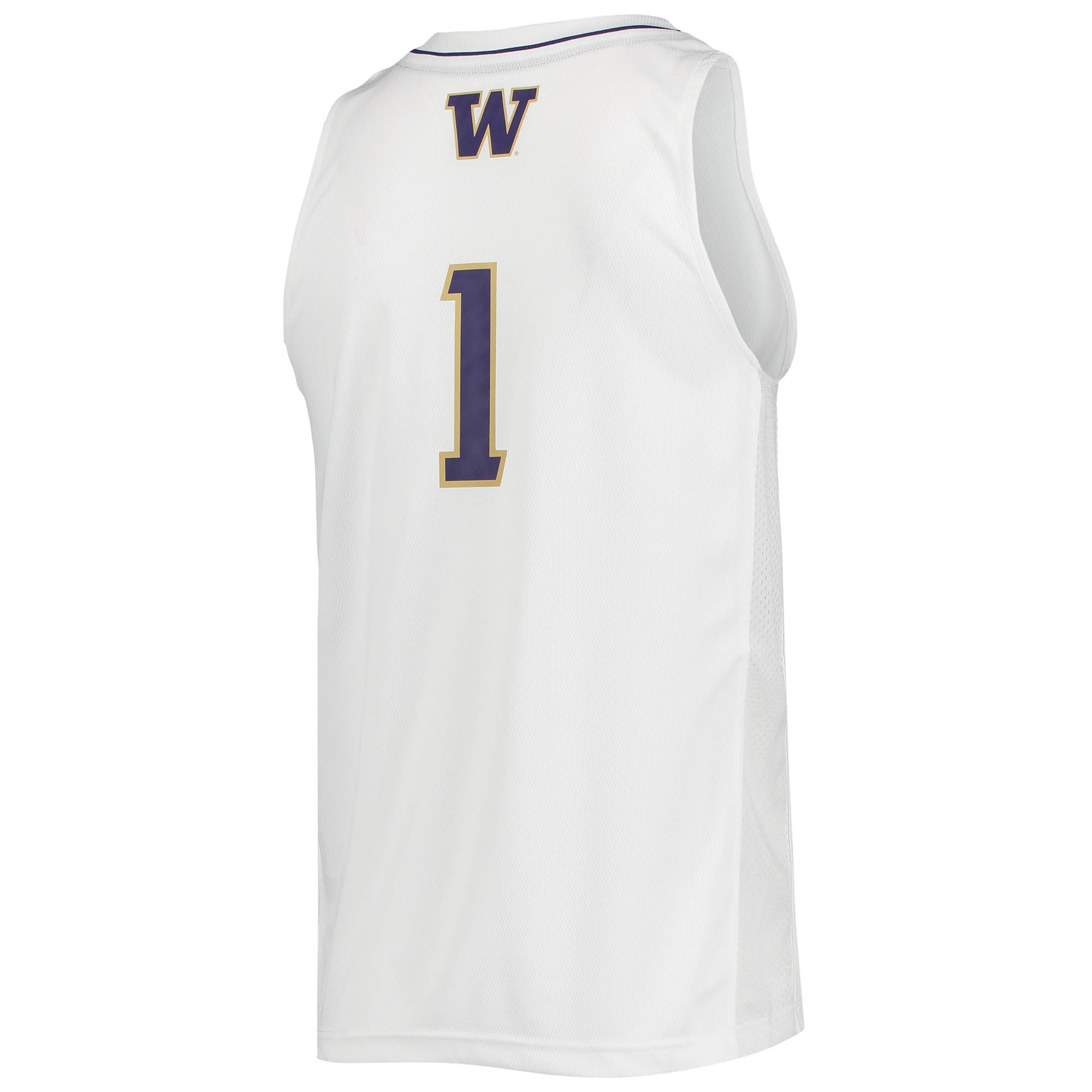 #1 Washington Huskies adidas Swingman Basketball Jersey - White