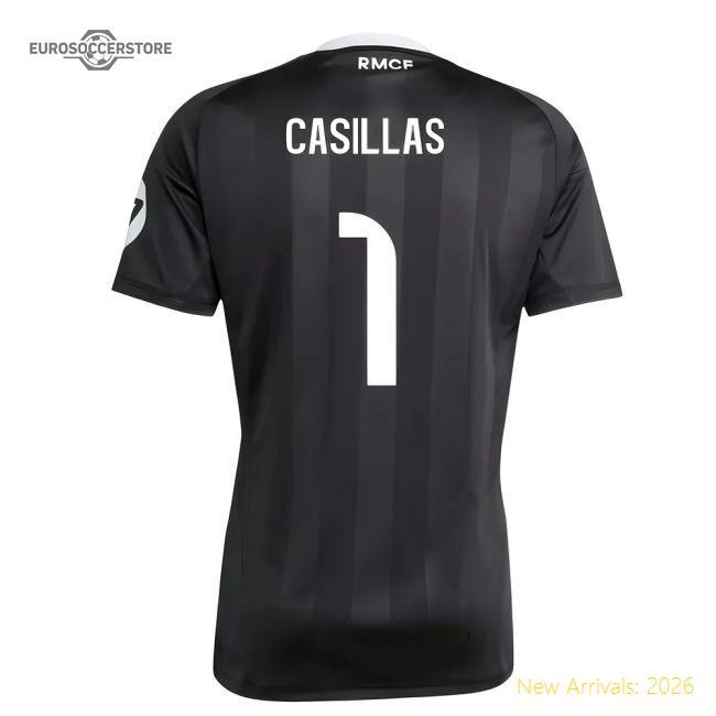 Official 2025-2026 Real Madrid Third Goalkeeper Shirt (Black) (Casillas