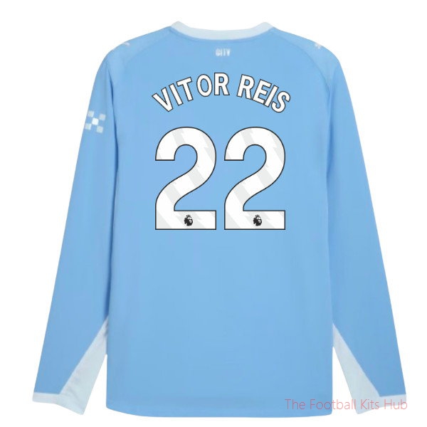 [SPK] 2026/27 Man City Authentic Long Sleeve Home Shirt Vitor Reis 22