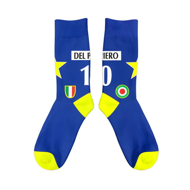 Juventus 1996 Del Piero Retro football Socks (Unisex