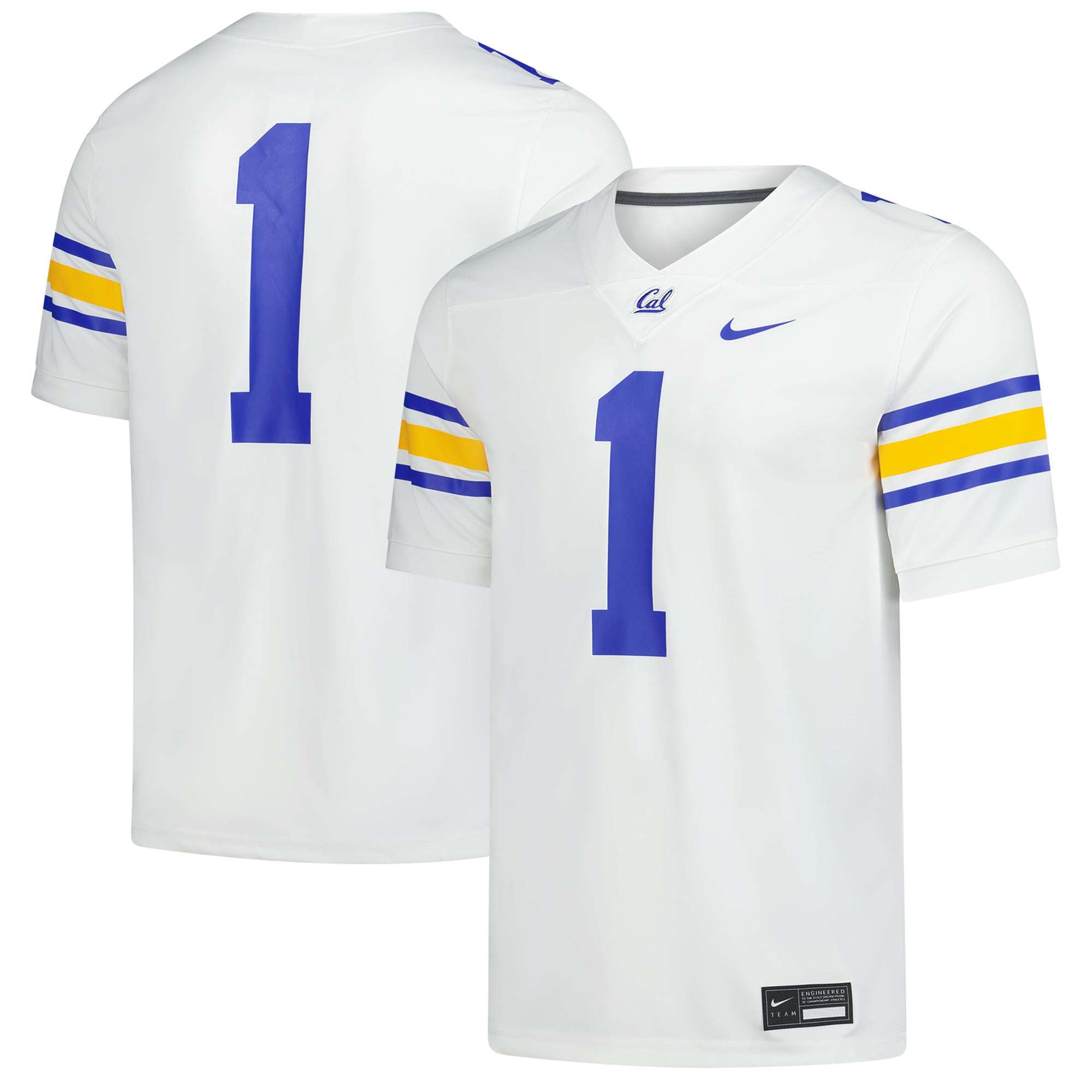 #1 Cal Bears Nike Alternate Game Football Jersey - White
