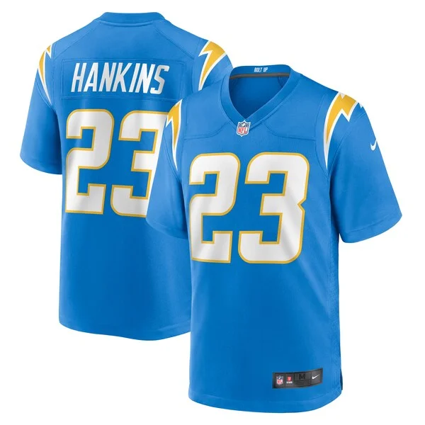 None Matt Hankins Game Jersey - Blue | NFL Player Jersey | NFL Footbal