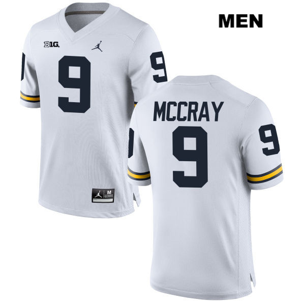 Men's Michigan UM Mens White #9 game jersey White 2024 authentic