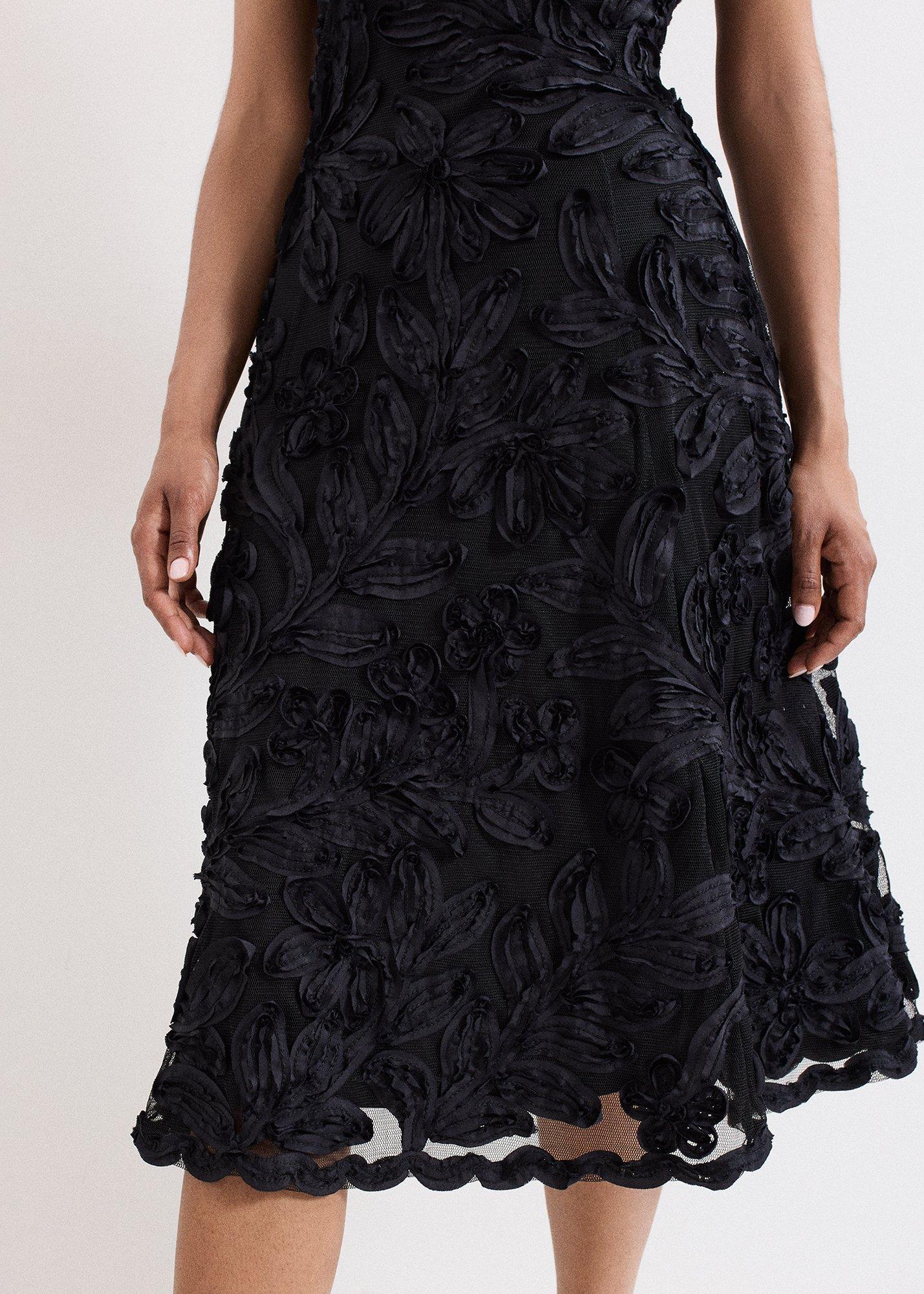 Paloma Black Tapework Midi Dress