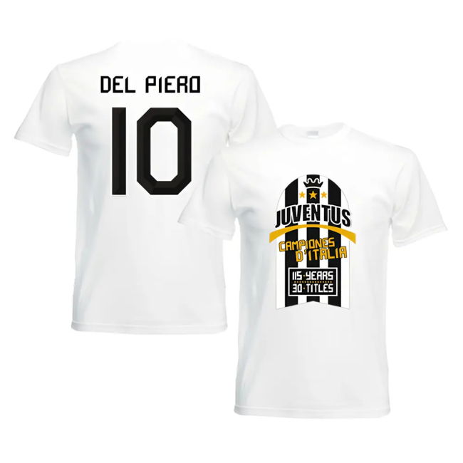 2012 Juventus Champions - Del Piero 10 official style T-Shirt