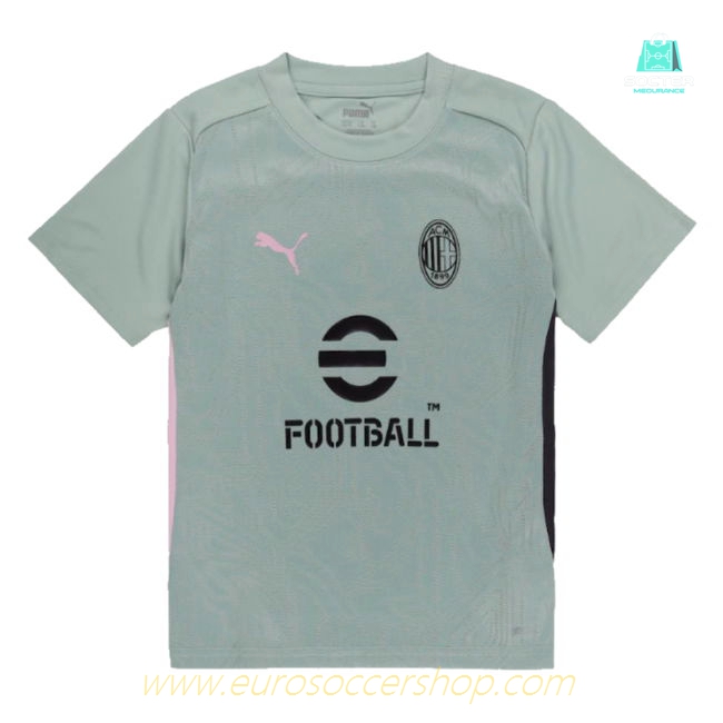 2024-2025 AC Milan Training Shirt (Green Fog) - Kids (Pulisic 11)