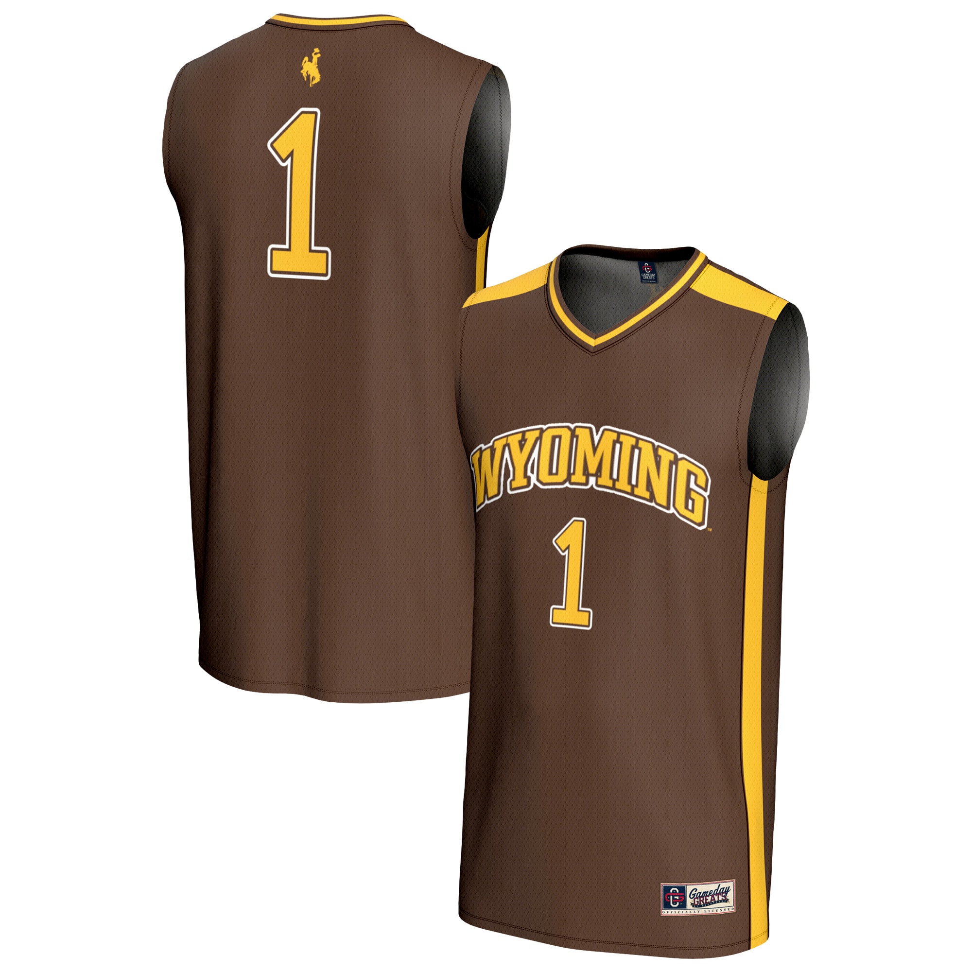 [NJP] Women's Wyoming Cowboys GameDay Greats Lightweight Basketball Fashion Jersey - Brown