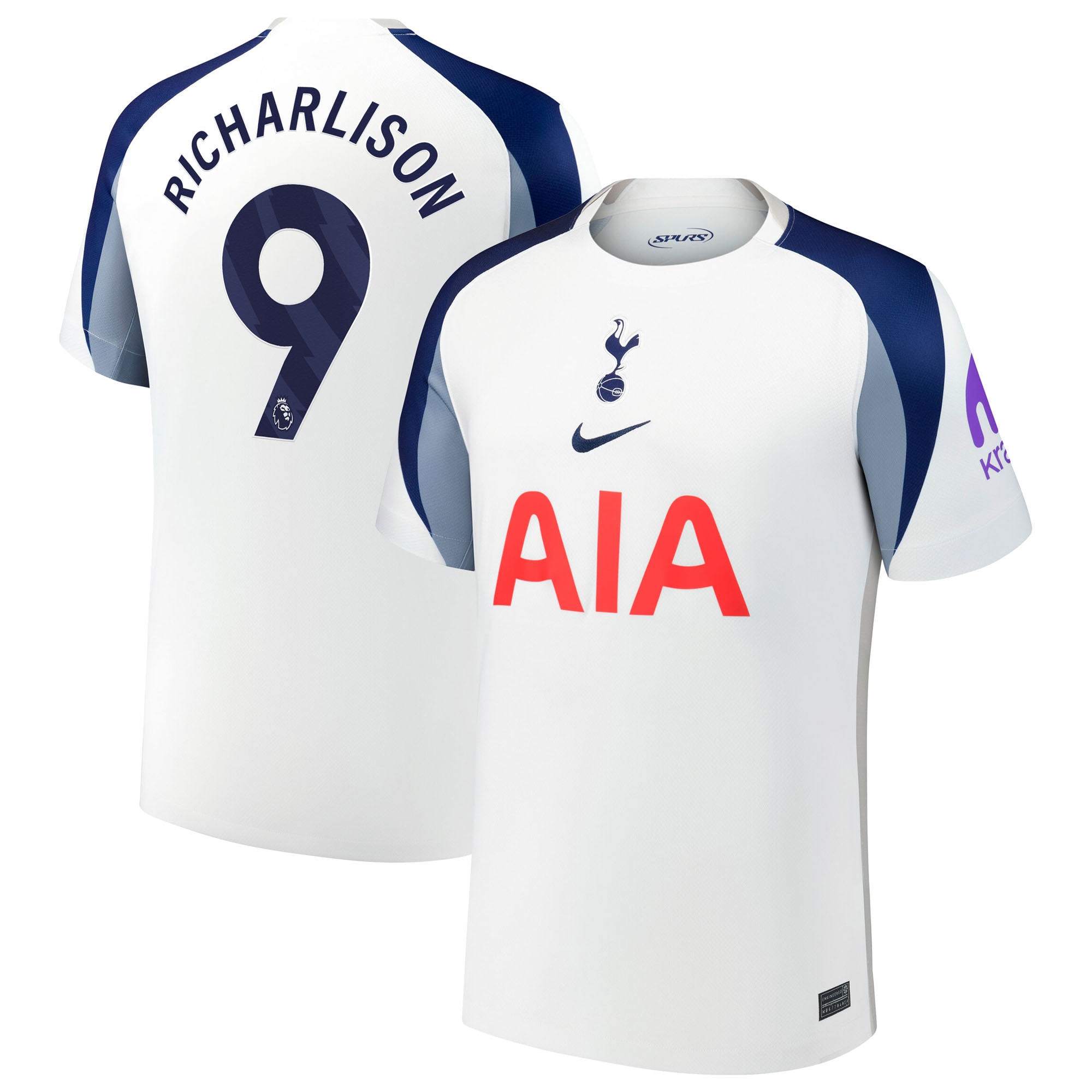 [SJH] Richarlison Tottenham Hotspur 2025/26 Home Replica Player Jersey - White