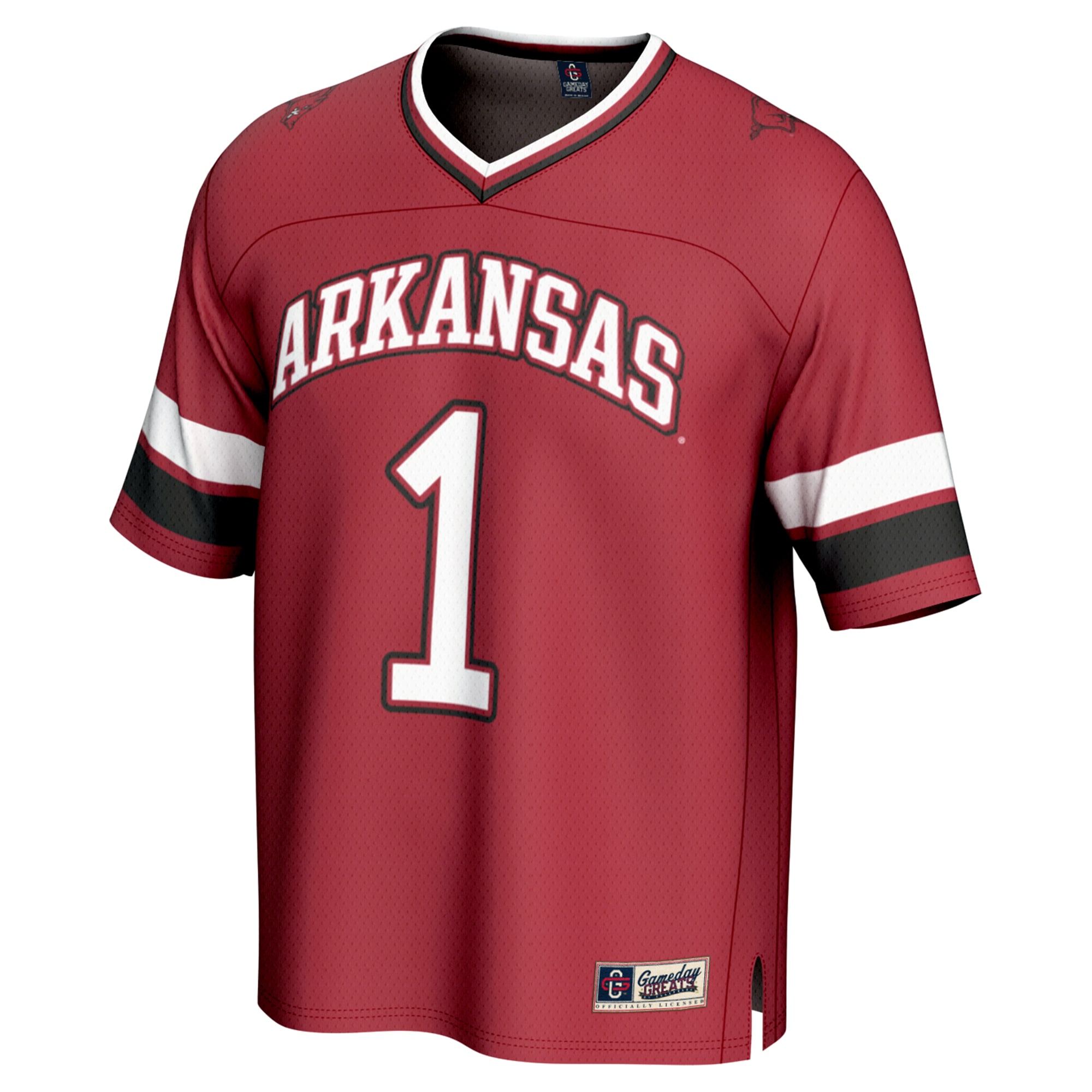 #1 Arkansas Razorbacks GameDay Greats Unisex Lightweight Collegiate Football Fashion 26/27 Football Jersey - Cardinal