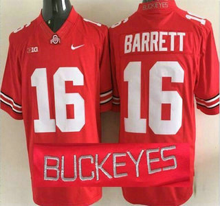 Men's OSU Buckeyes None #16 high quality Red 2015 breathable Jersey