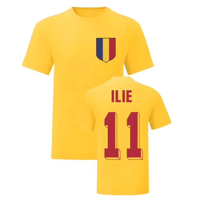 Adrian Ilie Romania National Hero Tee (Yellow) Authentic